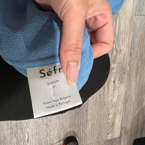 Séfr Men Blue Button Down Shirt Size Medium - Picture 6 of 6